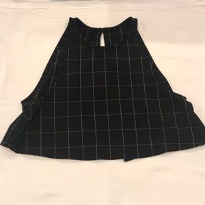 American apparel open back crop top (grid)
